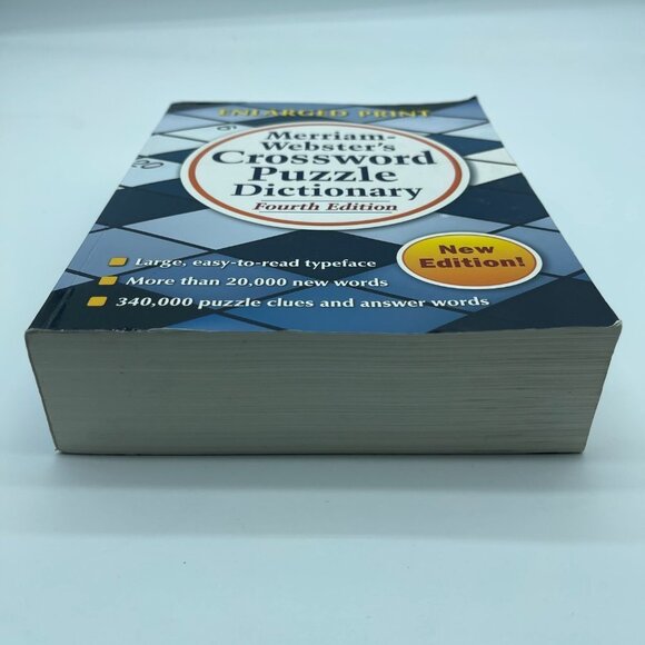 Crossword Puzzle Dictionary Fourth Edition Merriam Websters Enlarged Print - Picture 2 of 9